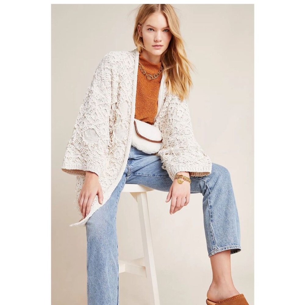 Anthropologie Open Knit Cardigan